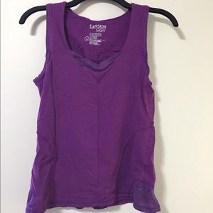 Purple workout tank top